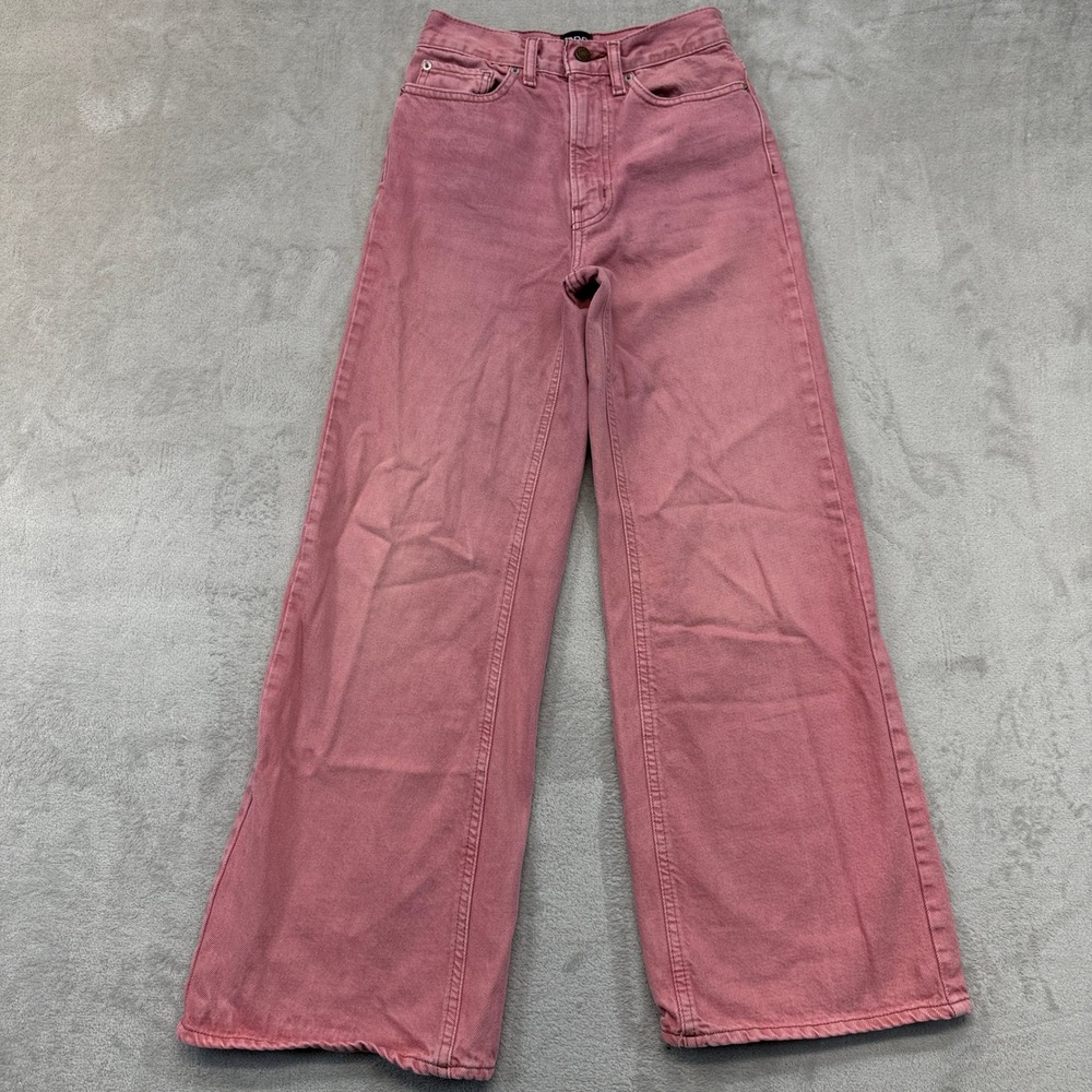 BDG Wide Leg Flare Jeans in Dusty Rose